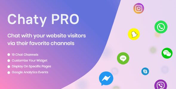 Chaty Pro 3.2.4 – WordPress 聊天插件